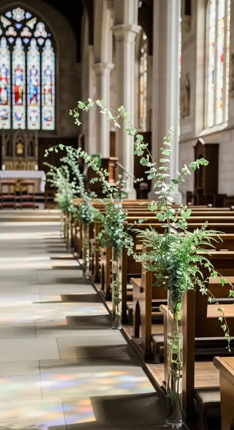 Ombre Rusty Orange Wedding Cake Seasonal Foliage and Greenery for a Natural, Minimalist Look