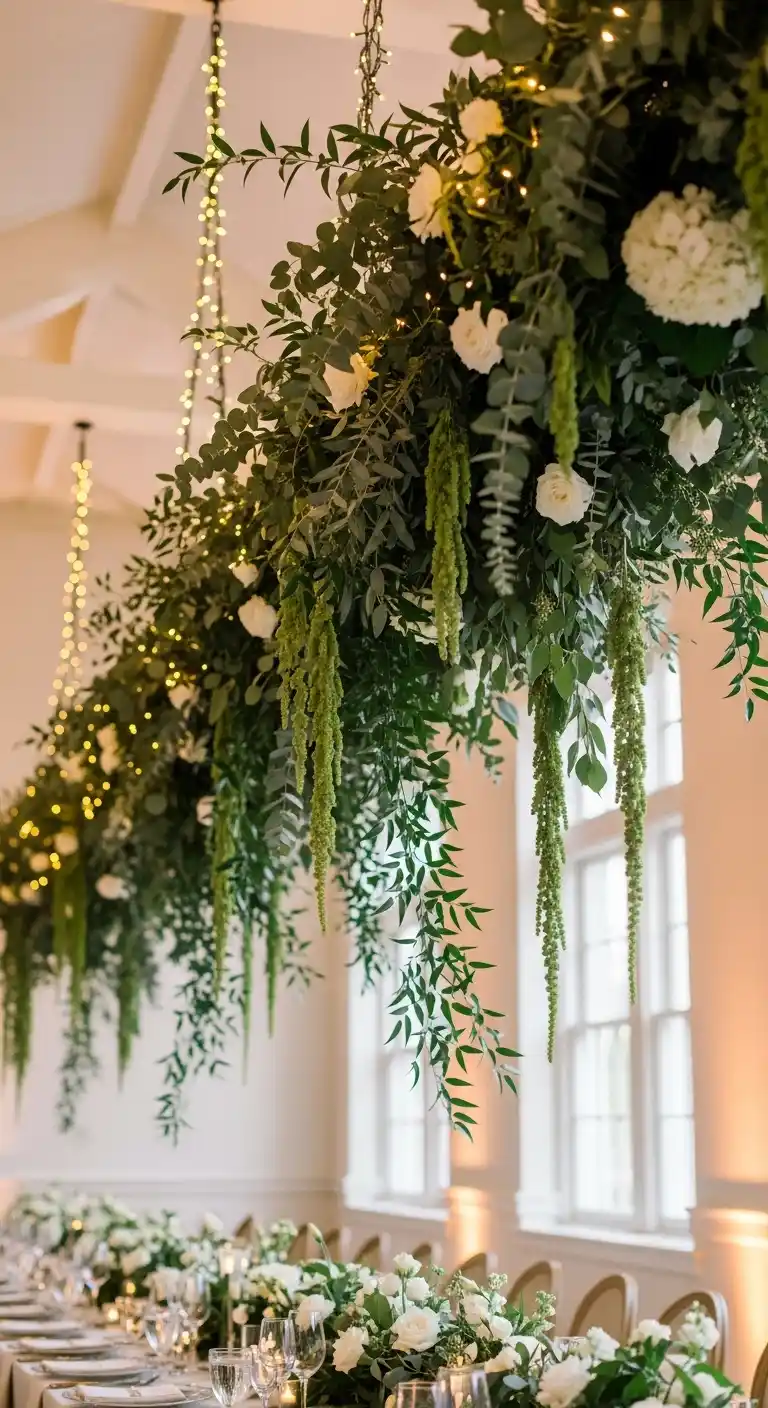 Ombre Rusty Orange Wedding Cake Eucalyptus Wedding Hanging Installations