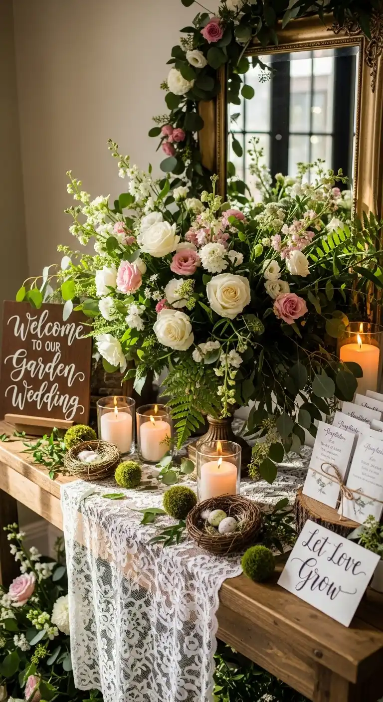 Ombre Rusty Orange Wedding Cake Minimalist Wedding Entry Table With Modern Decor