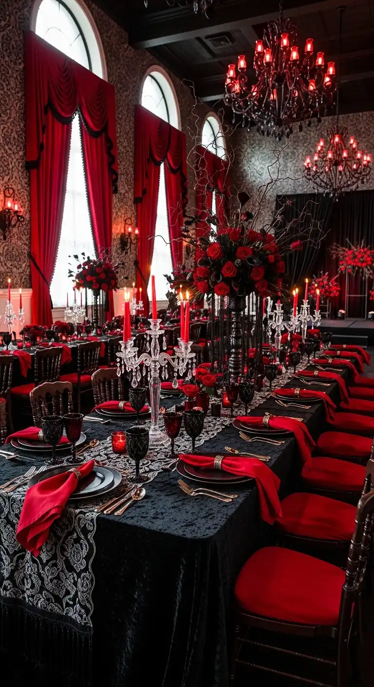 Gothic-Inspired Red and Black Wedding Theme Gothic-Inspired Red and Black Wedding Theme