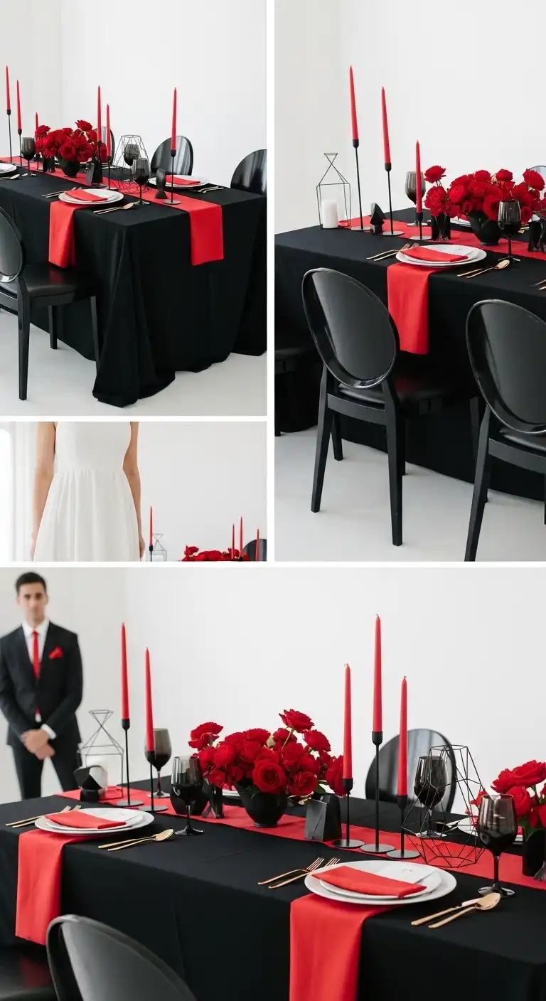 Red and Black Minimalist Chic Theme Red and Black Minimalist Chic Theme