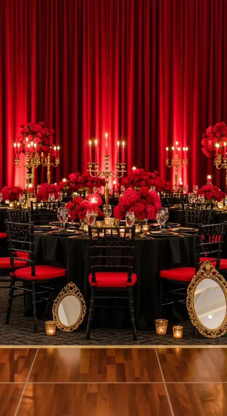 Red and Black Vintage Glam Theme Red and Black Vintage Glam Theme