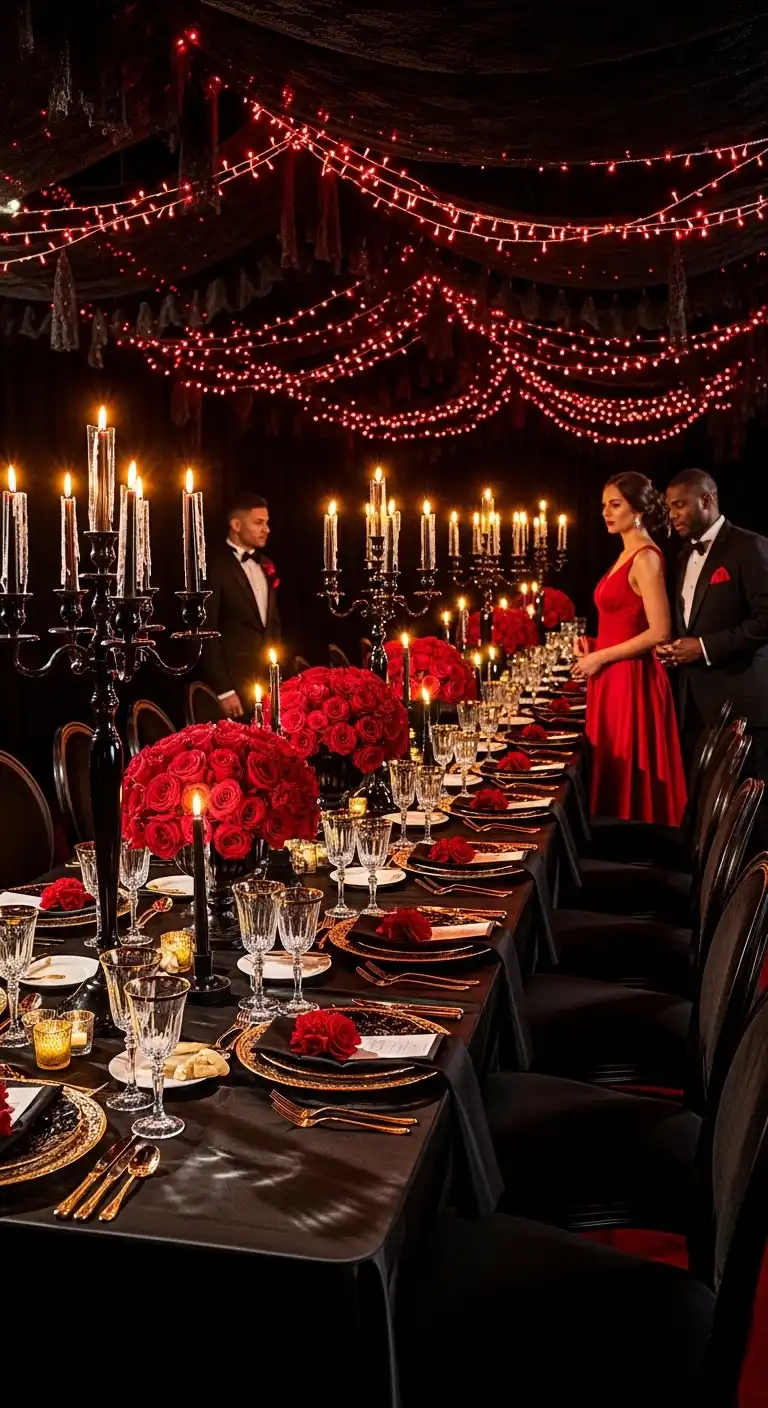 Red and Black Evening Glam Theme Red and Black Evening Glam Theme