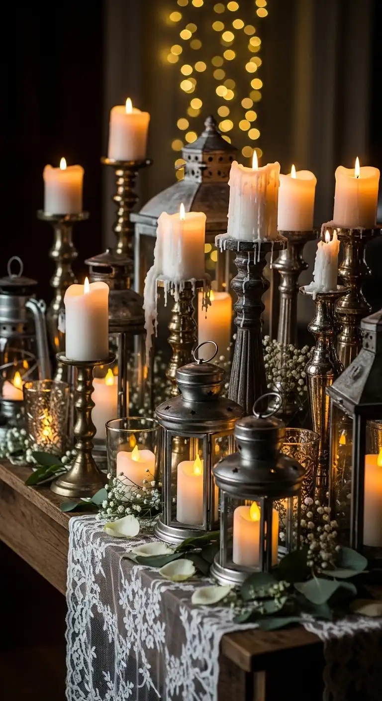 Repurposed Candlesticks and Lanterns for Ambient Lighting Repurposed Candlesticks and Lanterns for Ambient Lighting