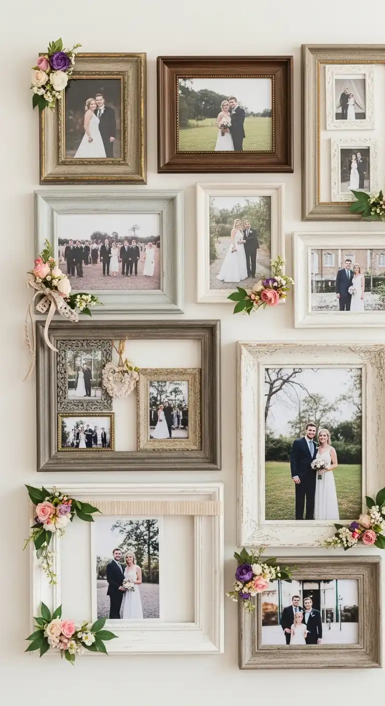 Thrifted Picture Frames for a Personal Photo Gallery Thrifted Picture Frames for a Personal Photo Gallery