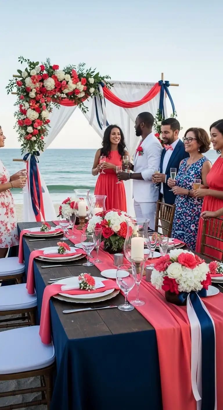 9 Wedding Color Ideas to Make Your Big Day Truly Unforgettable 5 Navy Blue and Coral