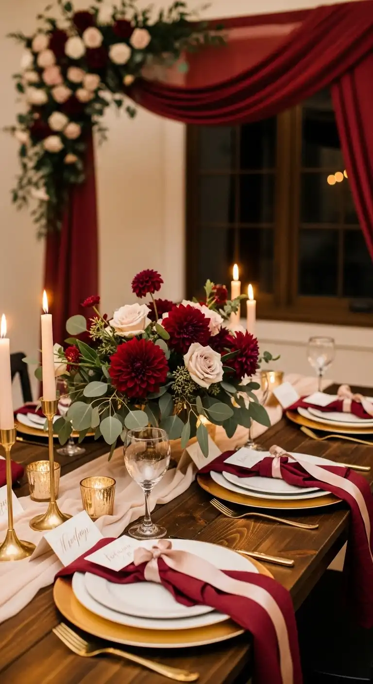 9 Wedding Color Ideas to Make Your Big Day Truly Unforgettable 6 Burgundy and Blush