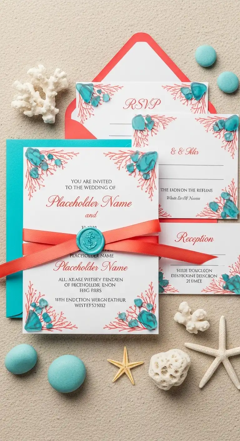 Coral and Turquoise Coral and Turquoise