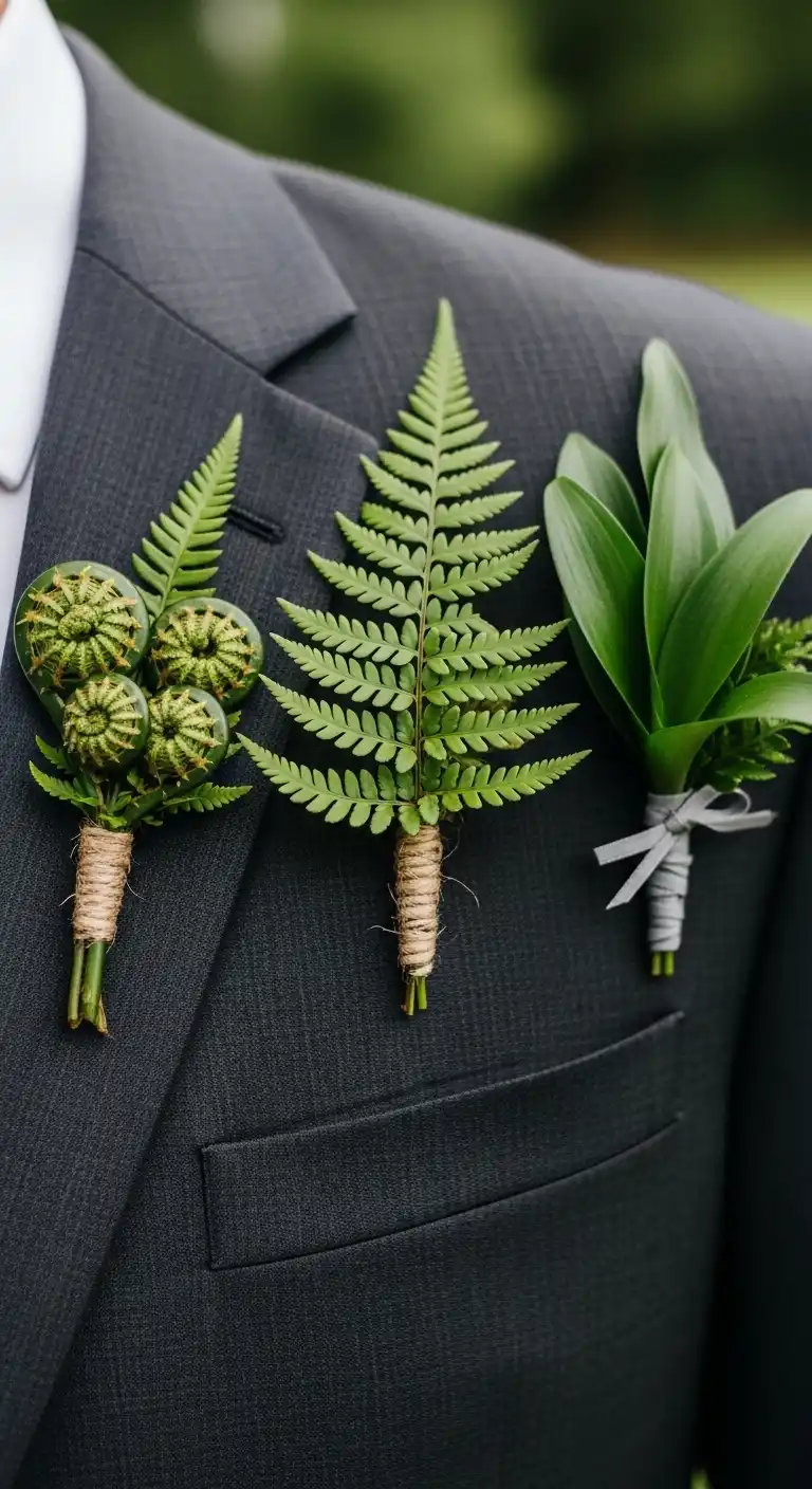 Fern Boutonnieres Fern Boutonnieres