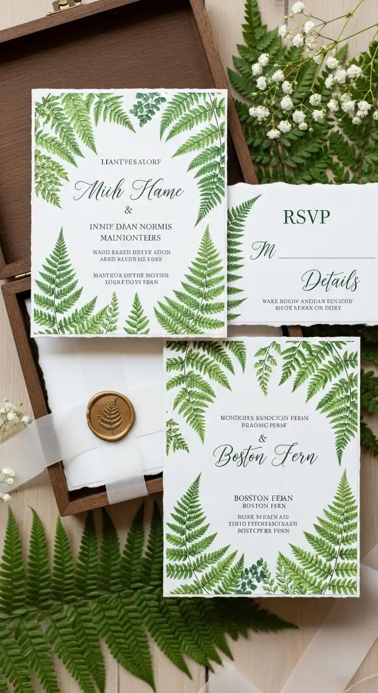 Fern Wedding Invitations Fern Wedding Invitations