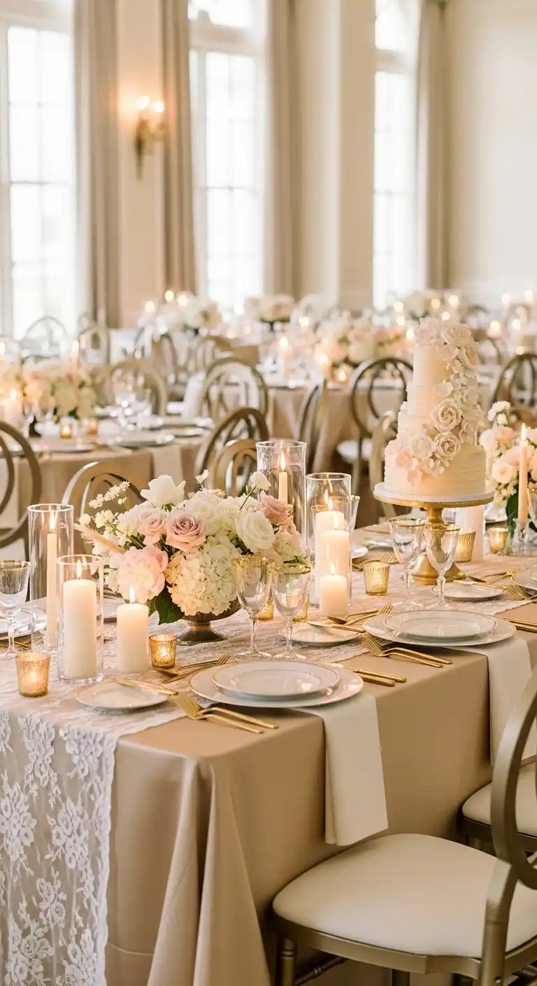 Cohesive Champagne Wedding Decor Cohesive Champagne Wedding Decor