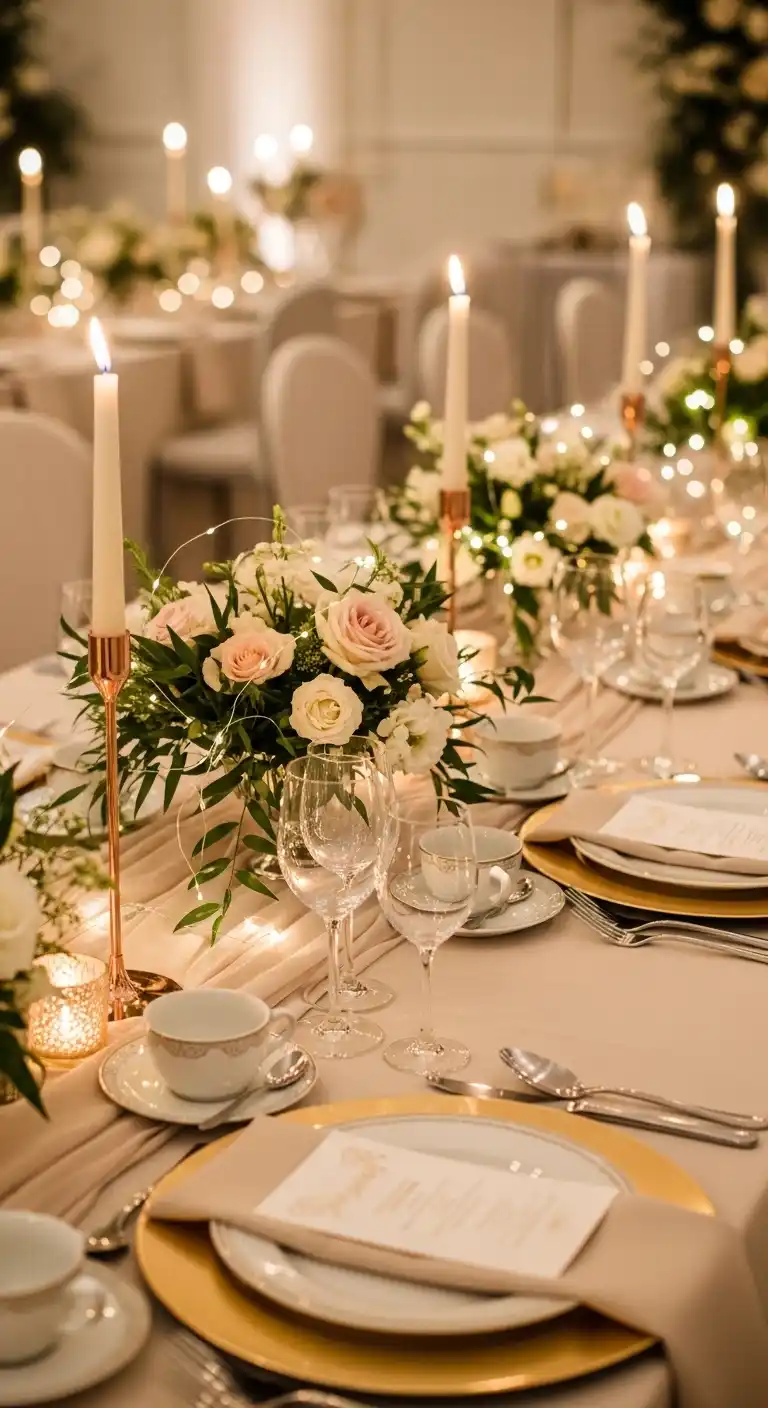 Metallic Accent Details for a Soft Glow Metallic Accent Details for a Soft Glow