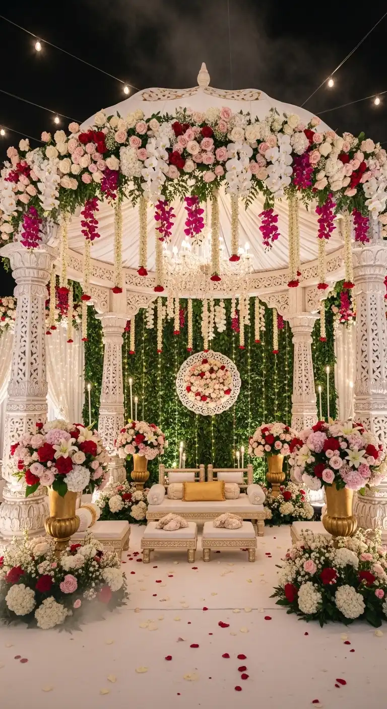 Floral Mandap Decorations Floral Mandap Decorations