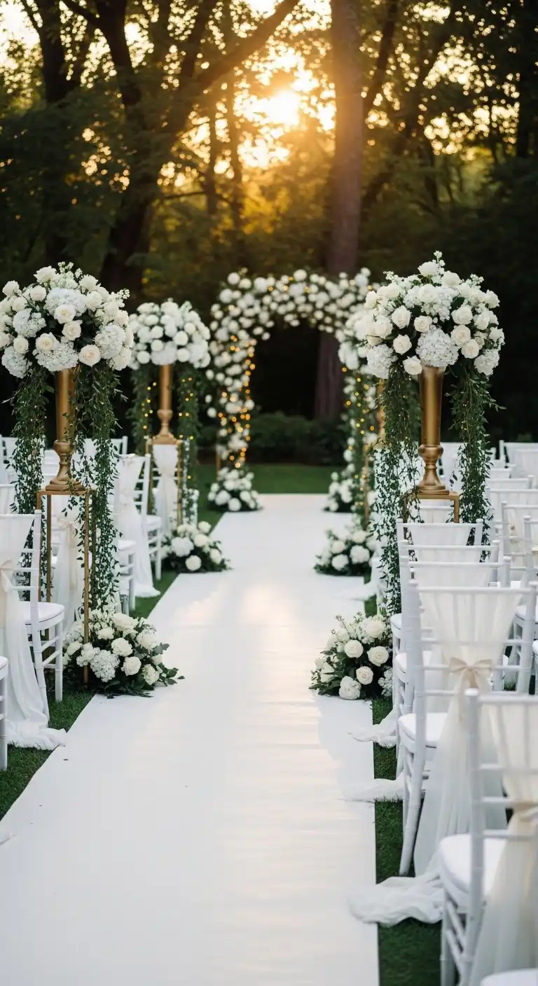 Elegant Wedding Aisle Decor Elegant Wedding Aisle Decor