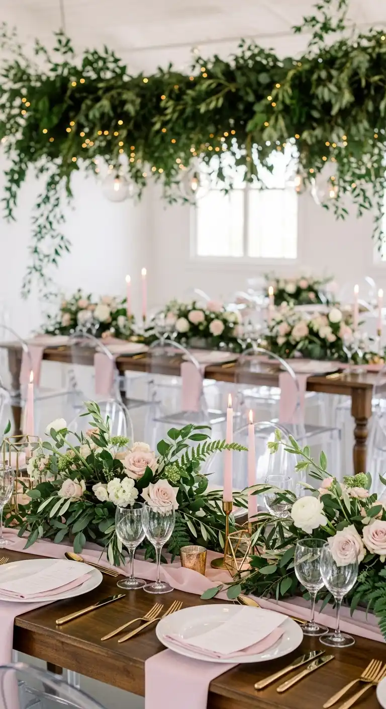 Blush and Greenery Wedding Theme Feels Both Modern and Timeless Blush and Greenery Wedding Theme Feels Both Modern and Timeless