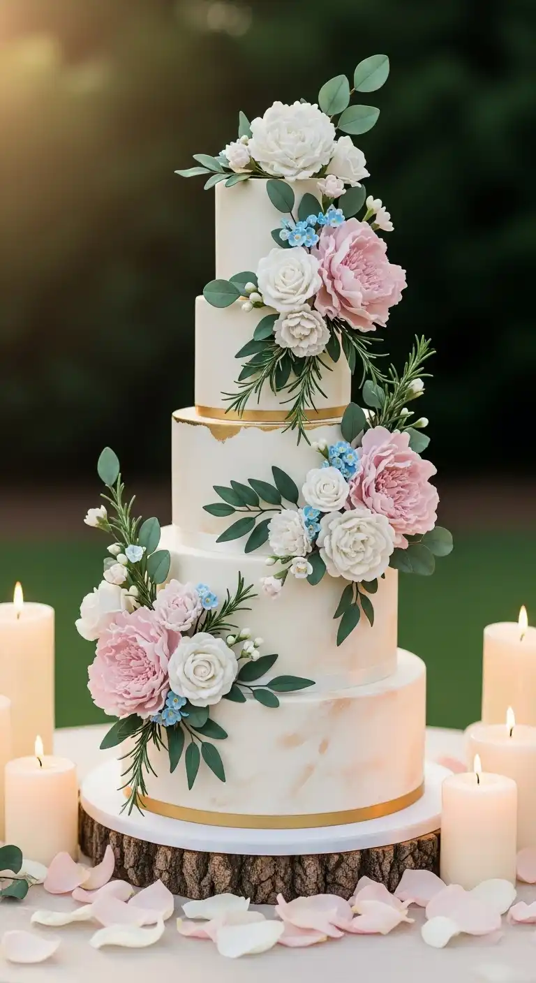 Nature-Inspired Wedding Cake Design Nature-Inspired Wedding Cake Design