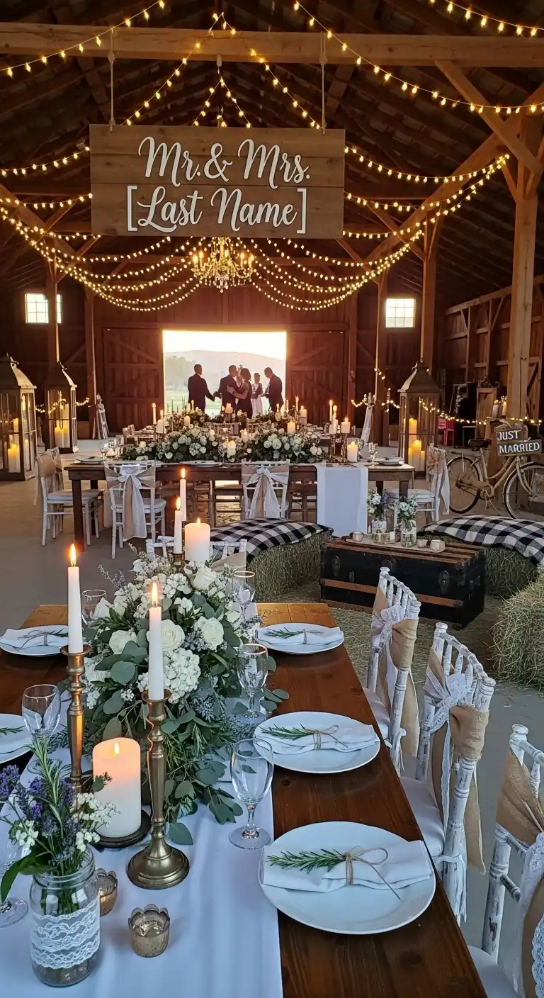 Decorating a Barn Wedding Reception Decorating a Barn Wedding Reception