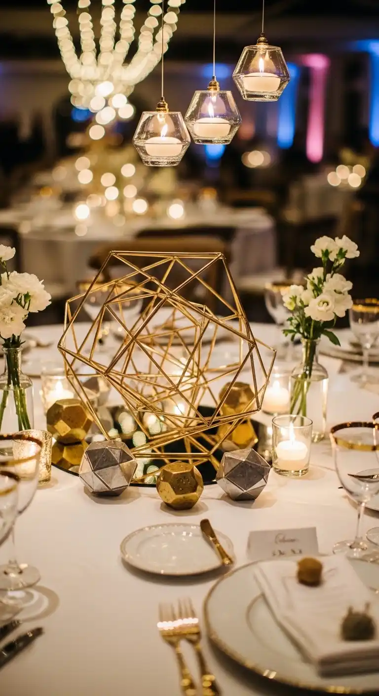 Geometric Metallic Accents Geometric Metallic Accents