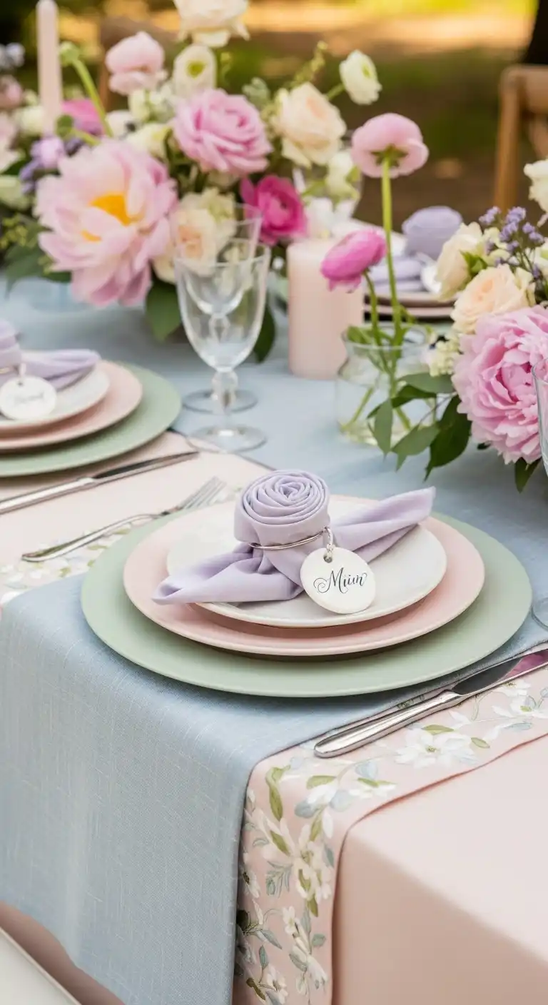 2. Pastel Table Linens That Set the Mood 2. Pastel Table Linens That Set the Mood