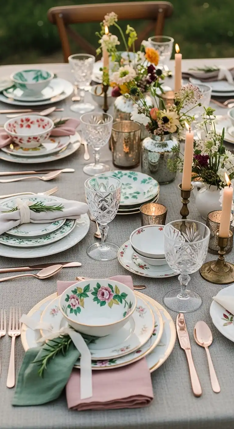 Mix-and-Match Tableware for Eclectic Elegance Mix-and-Match Tableware for Eclectic Elegance