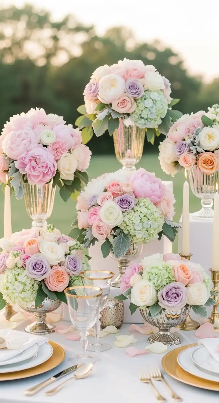 Classic Pastel Floral Arrangements Classic Pastel Floral Arrangements