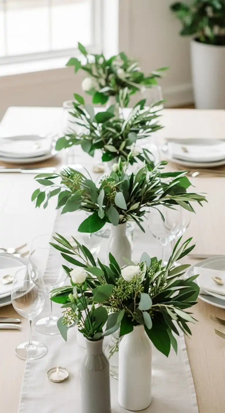 Minimalist Greenery Centerpieces Minimalist Greenery Centerpieces