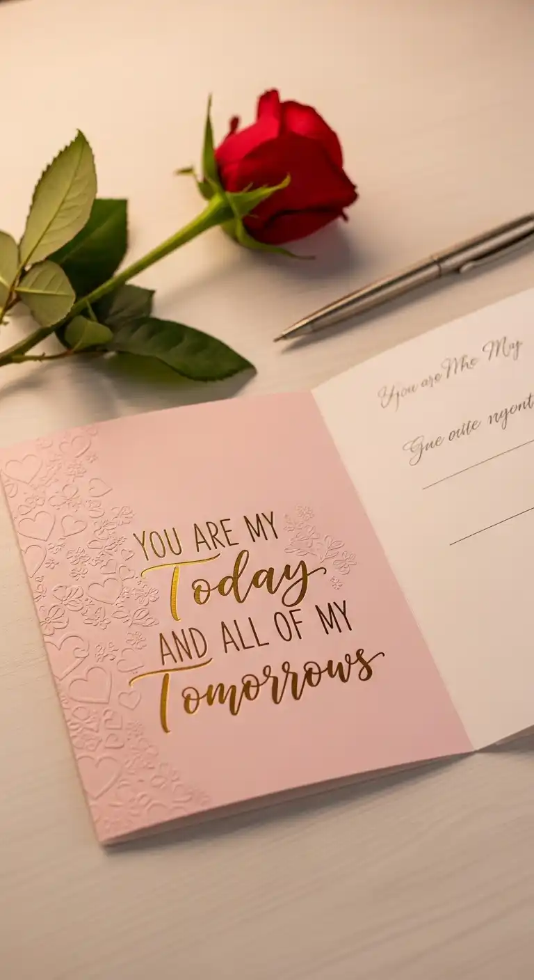 You Are My Today and All of My Tomorrows” You Are My Today and All of My Tomorrows”