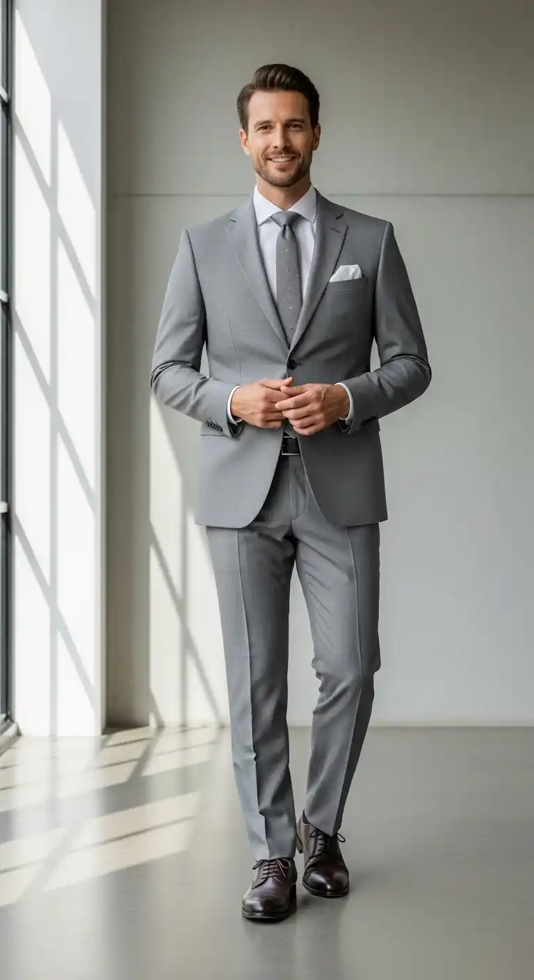 Light Grey Suit Engagement Wear for Men for Minimalist Elegance Light Grey Suit Engagement Wear for Men for Minimalist Elegance