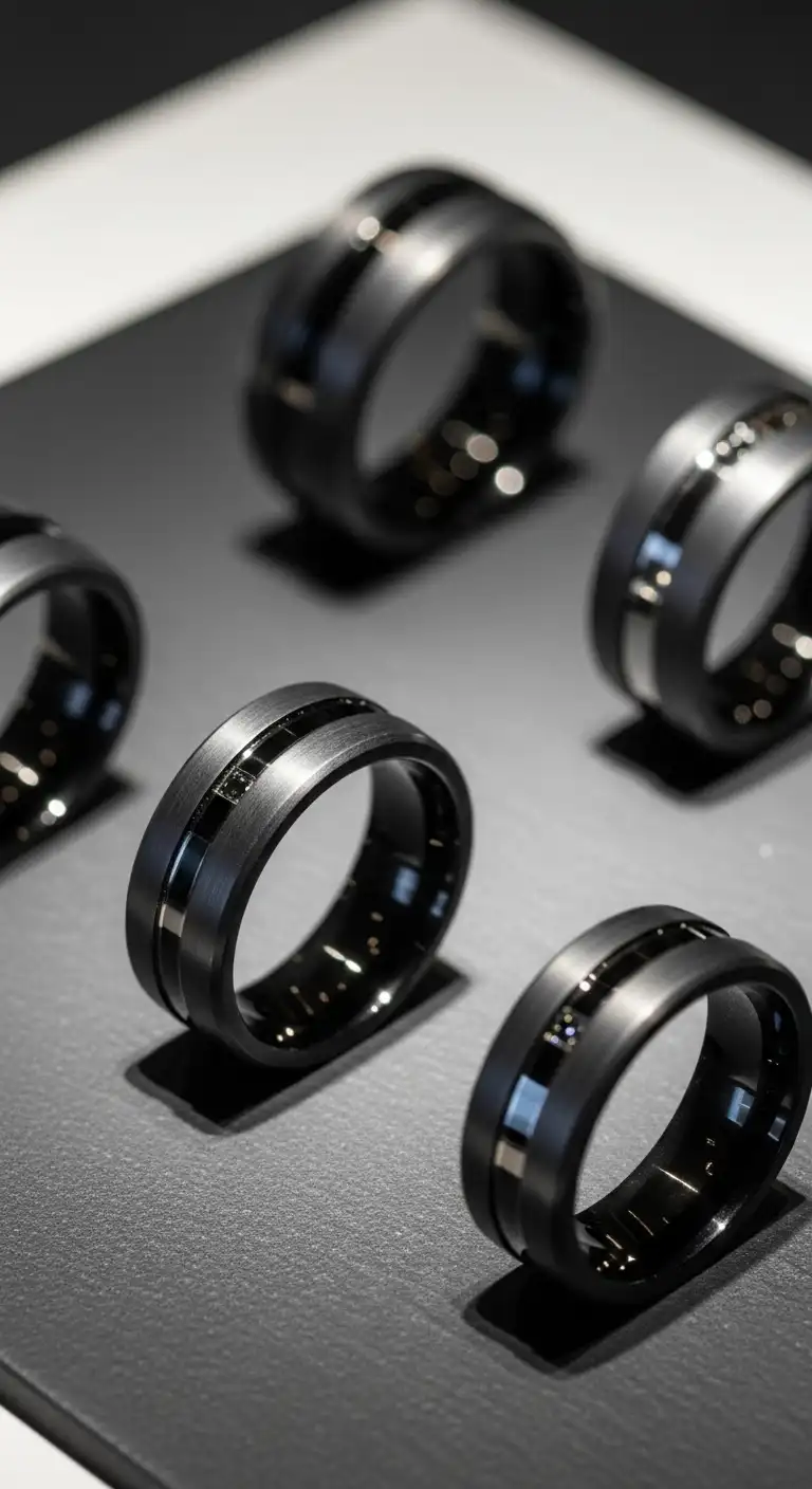 Black Titanium Engagement Rings for Men Black Titanium Engagement Rings for Men