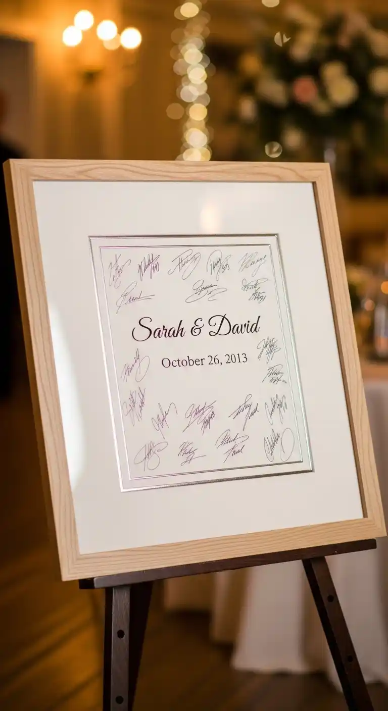 Personalized Name and Date Wedding Anniversary Frames for Signature Displays Personalized Name and Date Wedding Anniversary Frames for Signature Displays