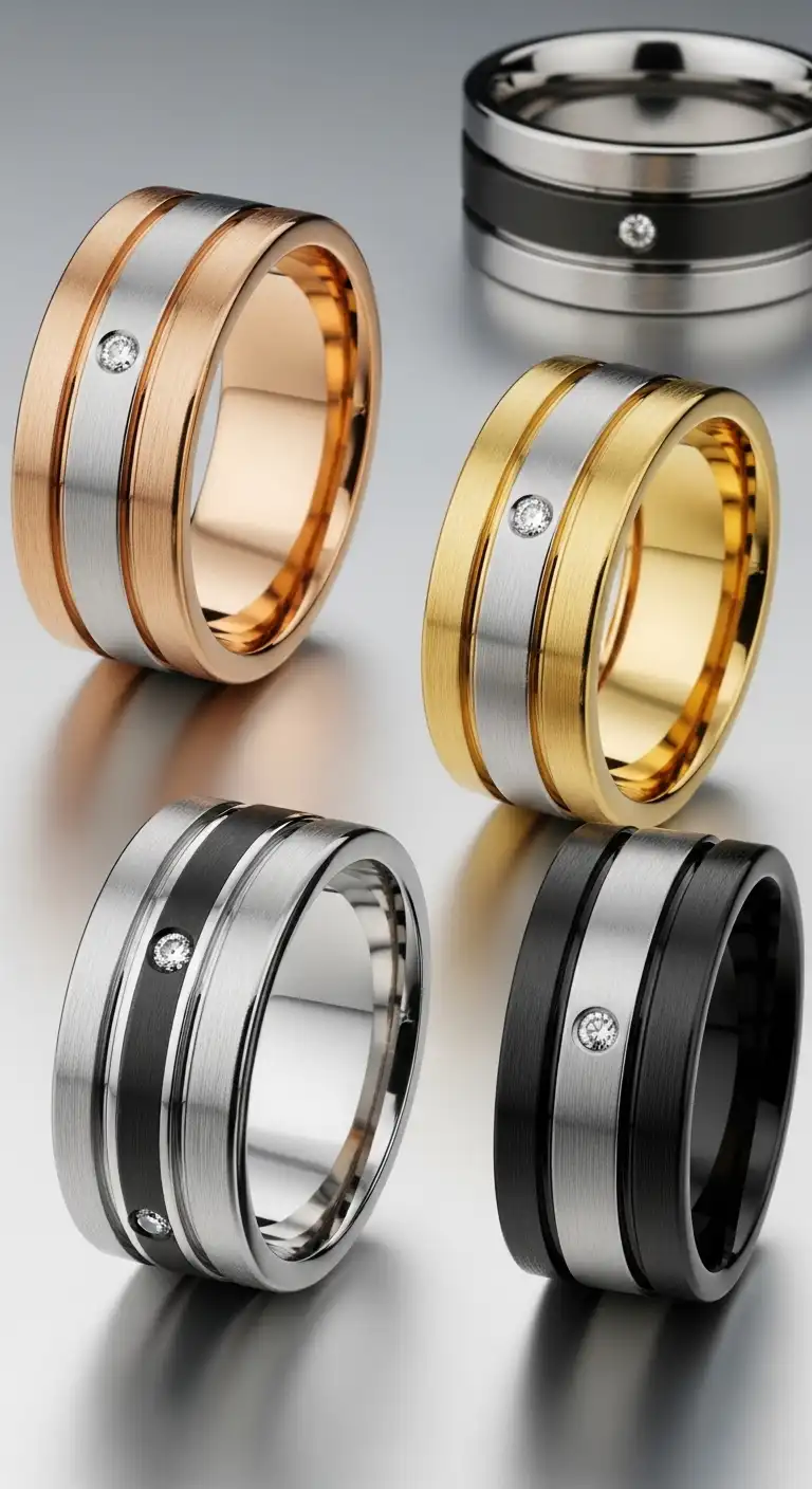 Two-Tone Engagement Rings for Men Two-Tone Engagement Rings for Men