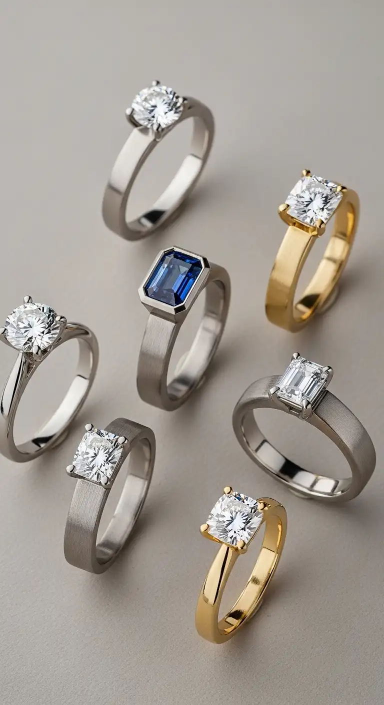 Classic Solitaire Engagement Rings for Men Classic Solitaire Engagement Rings for Men