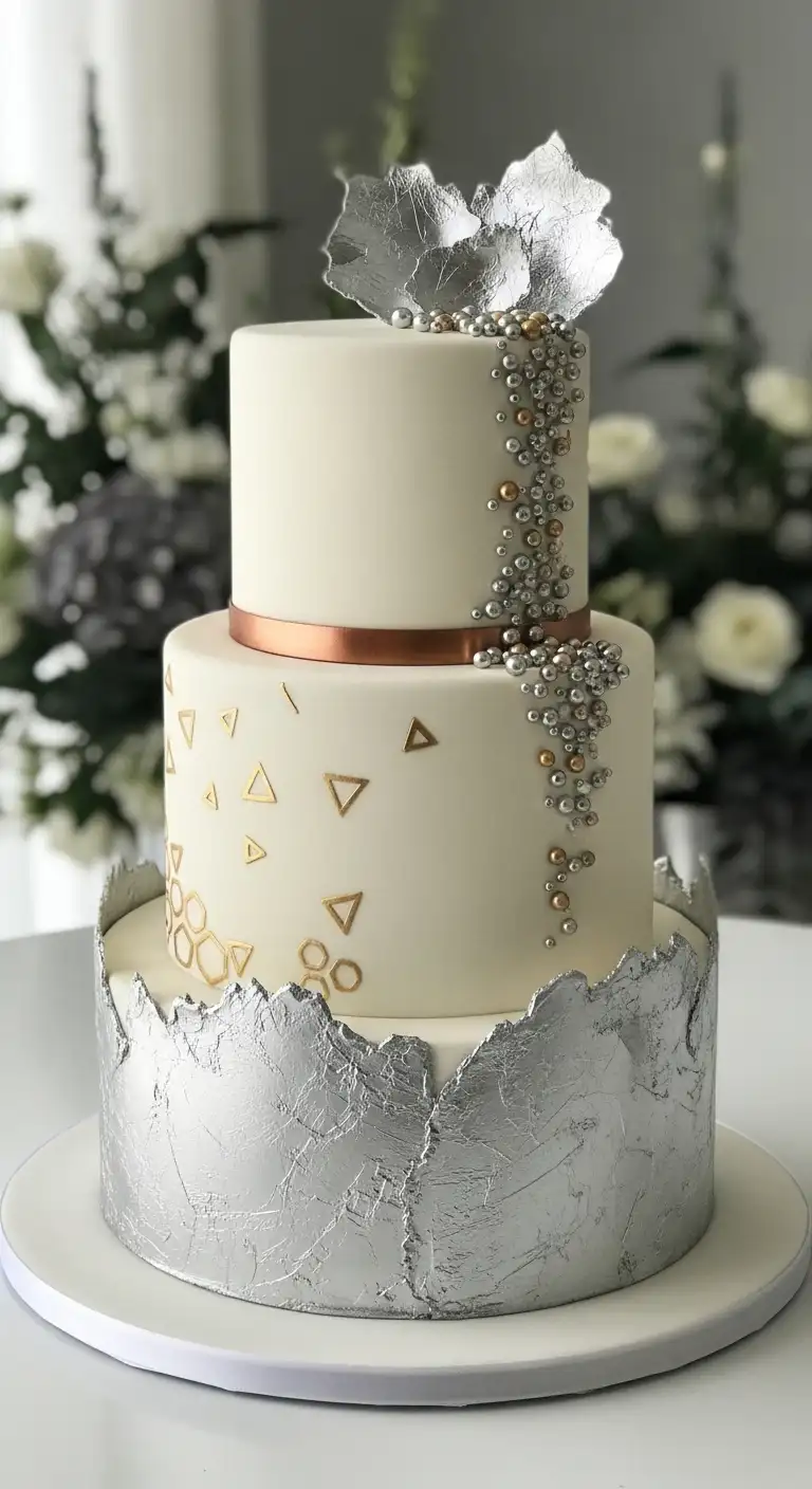 Metallic Accent Cake Metallic Accent Cake