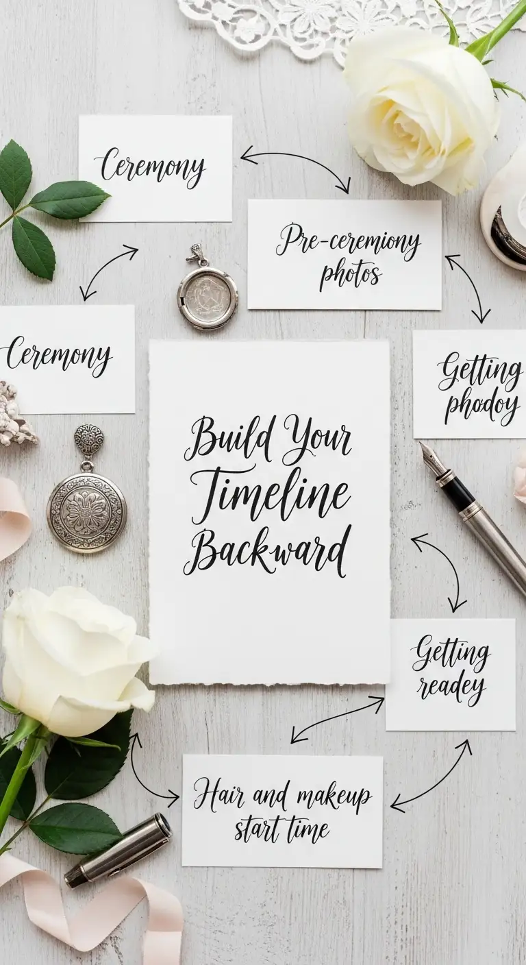 How to Plan a Stress-Free Wedding Day Schedule 4 Build Your Timeline Backward