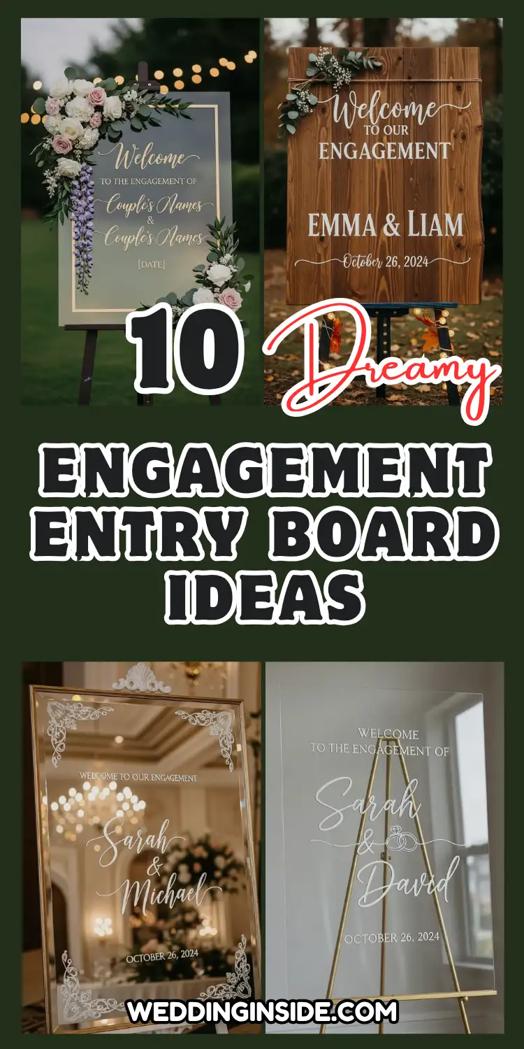 10 Engagement Entry Board Ideas for a Dreamy Welcome 2 Engagement Entry Board