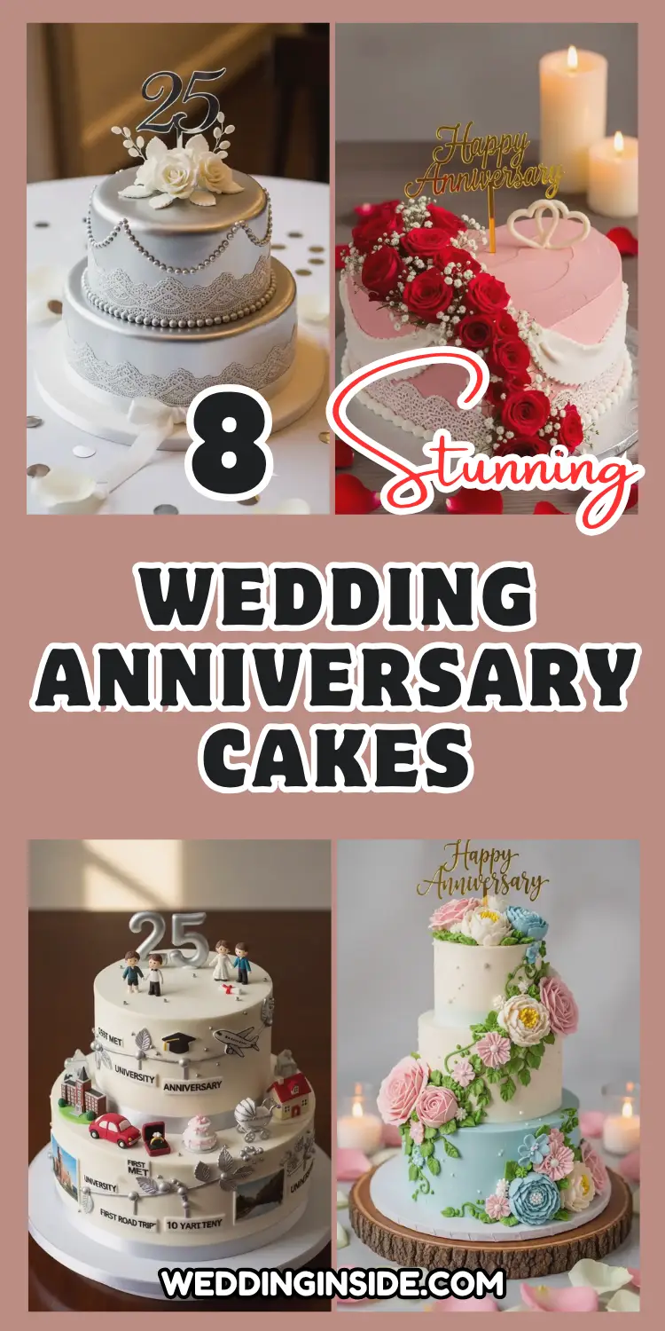 8 Wedding Anniversary Cakes for a Sweet Celebration 2 Wedding Anniversary Cakes