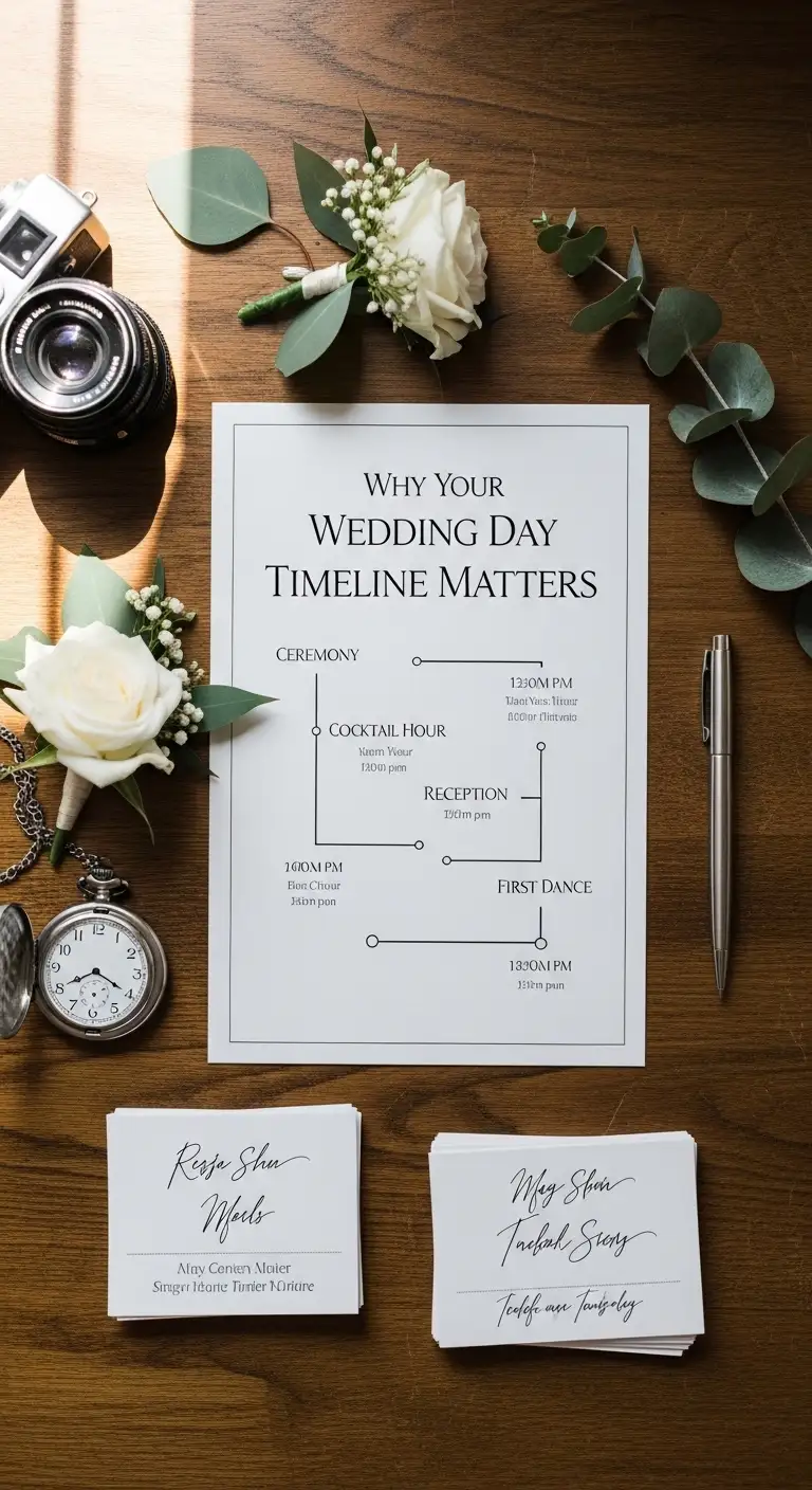 How to Plan a Stress-Free Wedding Day Schedule 2 Why Your Wedding Day Timeline Matters