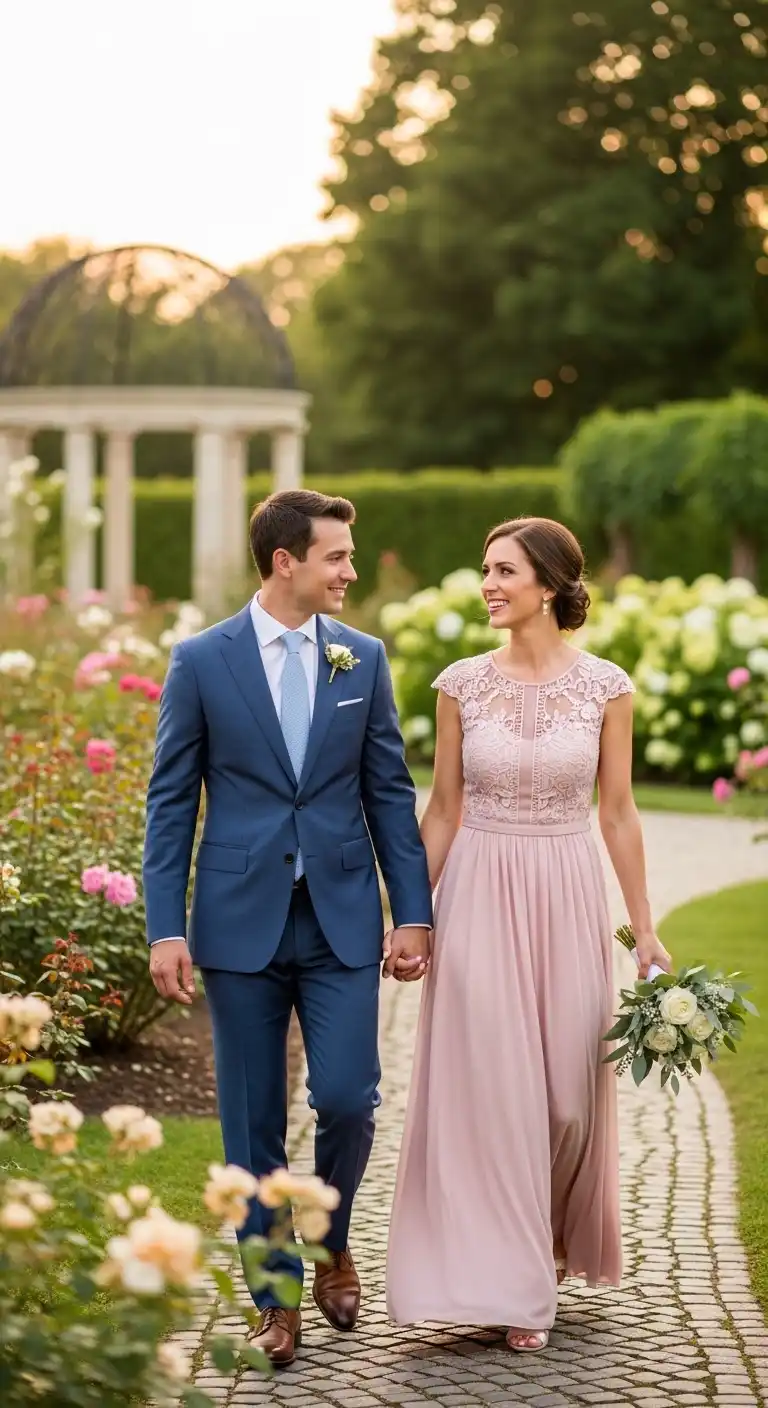 Romantic Outdoor Walk Wedding Anniversary Outfit Perfect for Scenic Celebrations Romantic Outdoor Walk Wedding Anniversary Outfit Perfect for Scenic Celebrations