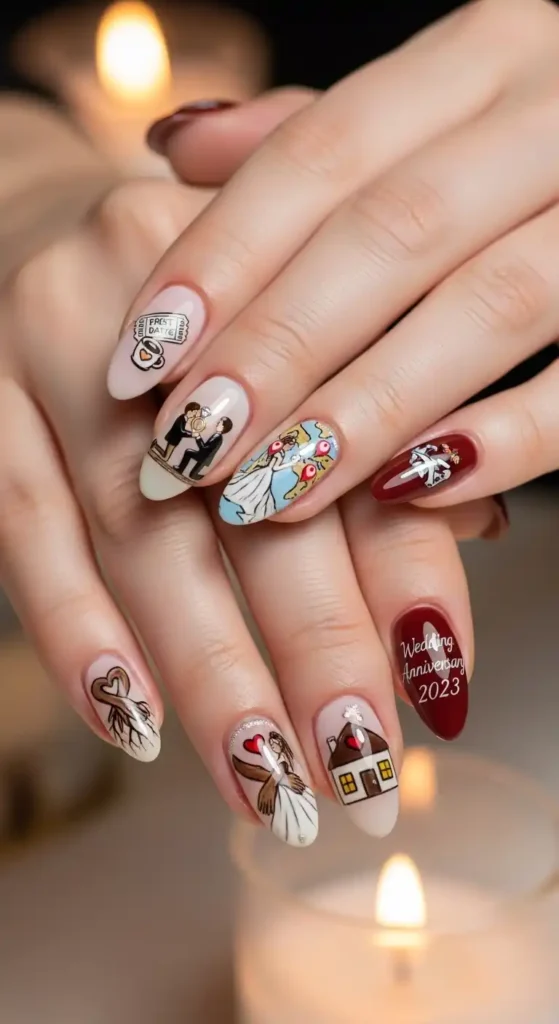 Wedding Anniversary Nail: 9 Ideas for a Special Day 3 Wedding Anniversary Nails Can Reflect Your Relationship Journey