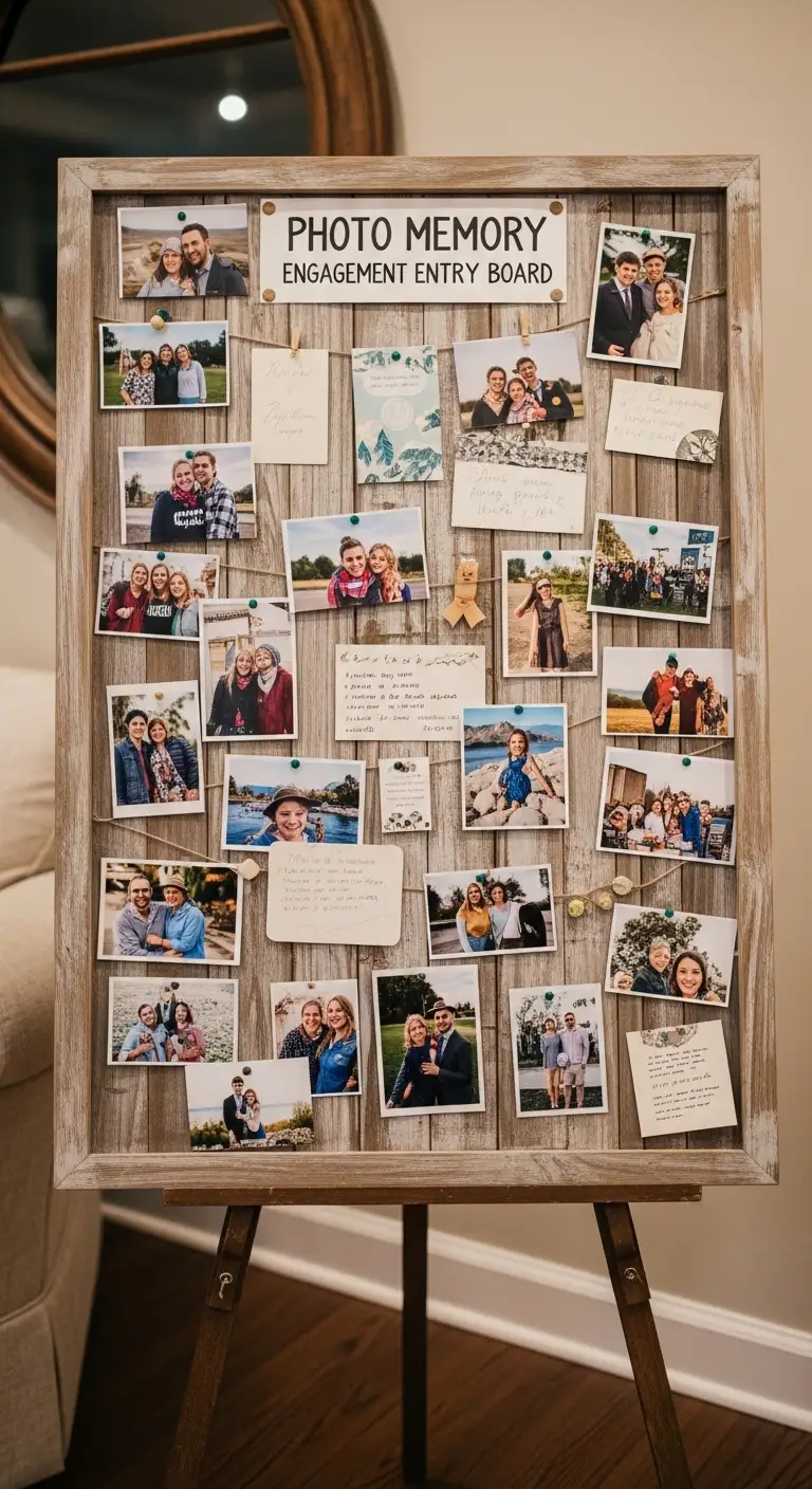 Photo Memory Engagement Entry Board with Personal Storytelling Photo Memory Engagement Entry Board with Personal Storytelling