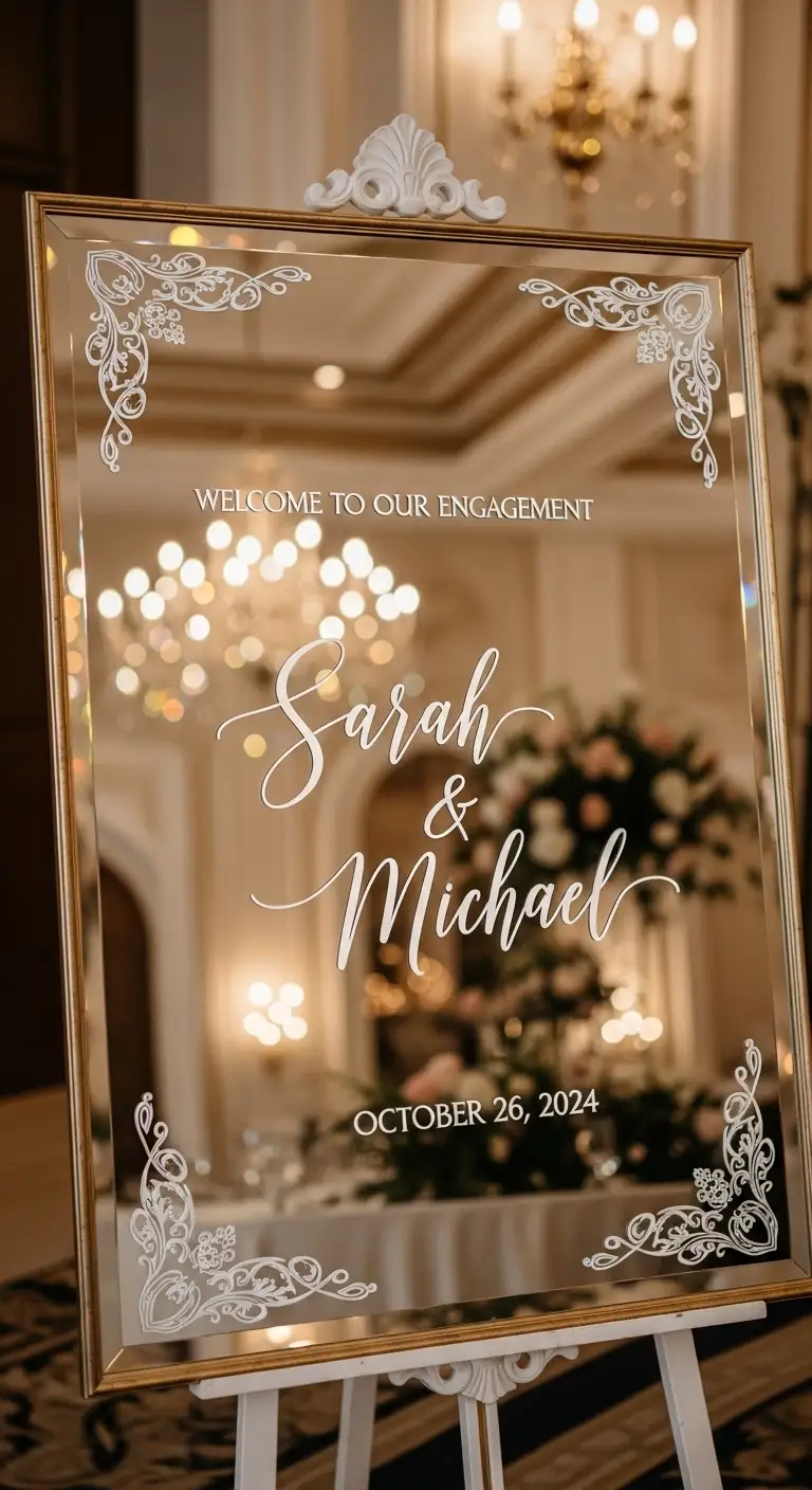 Mirror Style Engagement Entry Board for Elegant Reflection Effects Mirror Style Engagement Entry Board for Elegant Reflection Effects