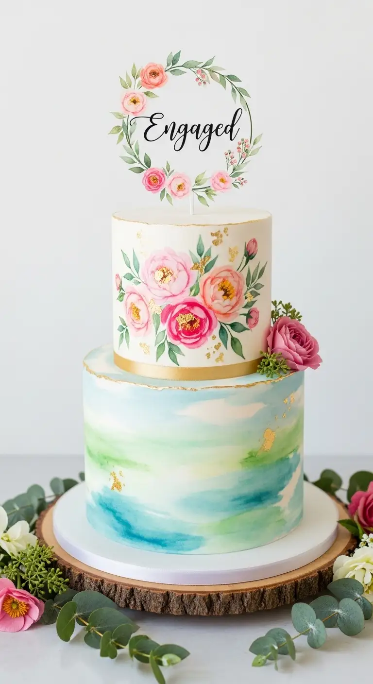 Engagement Theme Cake: 11 Ideas for a Stylish Celebration 3 image 58